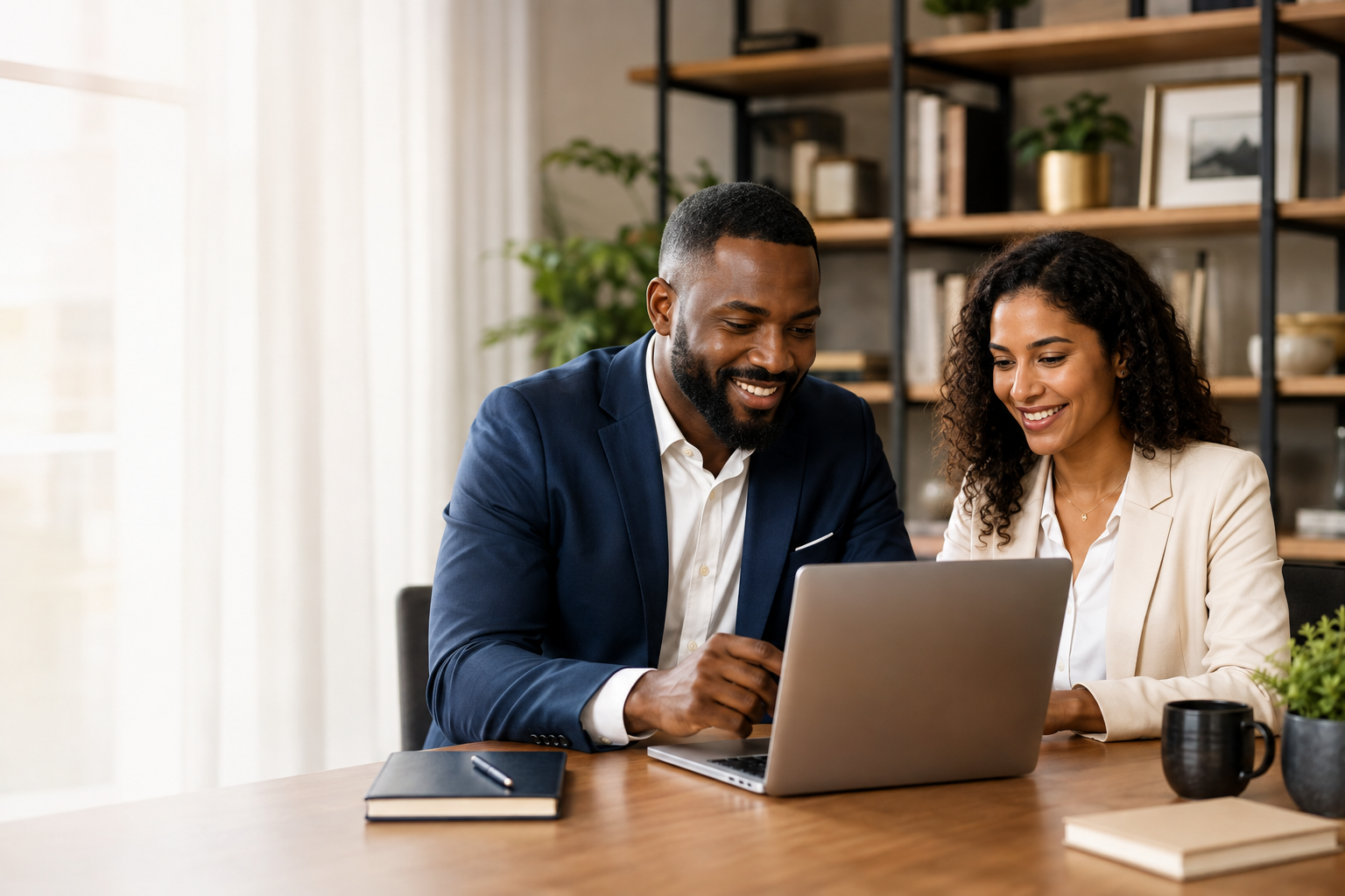 Business consultant working with an entrepreneur